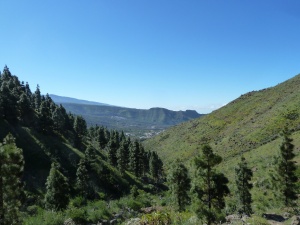 The view back towards Santiago del Teide from half-way up the initial climb